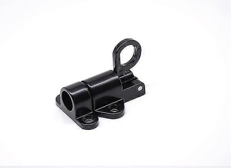 Black 2 Pcs Automatic Door Latch Aluminum,window Door Security Spring Pull Ring,lock Latch With Screws