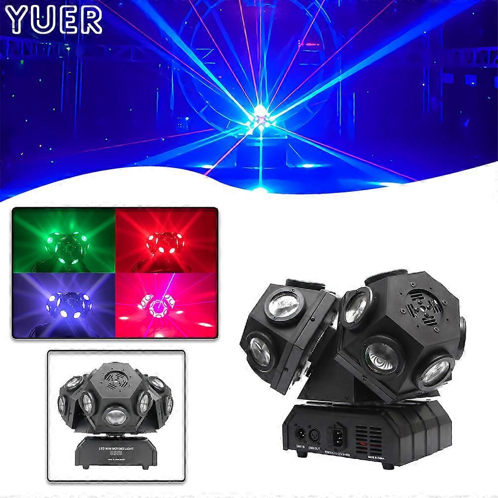18x10w RGBW 4in1 LED Beam Moving Head Light 3 Heads Beam with RGB Laser Stage Lighting Projector DMX DJ Disco Stage Party Lights