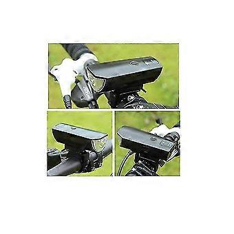 Bike Light, 350 lumen usb oppladbart Night Walk sykkel lys intelligent utstyr Mountain Bike Riding Light (svart)