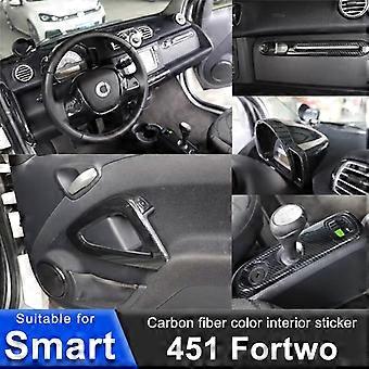 Décor Intérieur Fibre De Carbone Pour Smart Fortwo 451 (2010-2015) – Autocollant Bouton & Cadre De Porte - 13