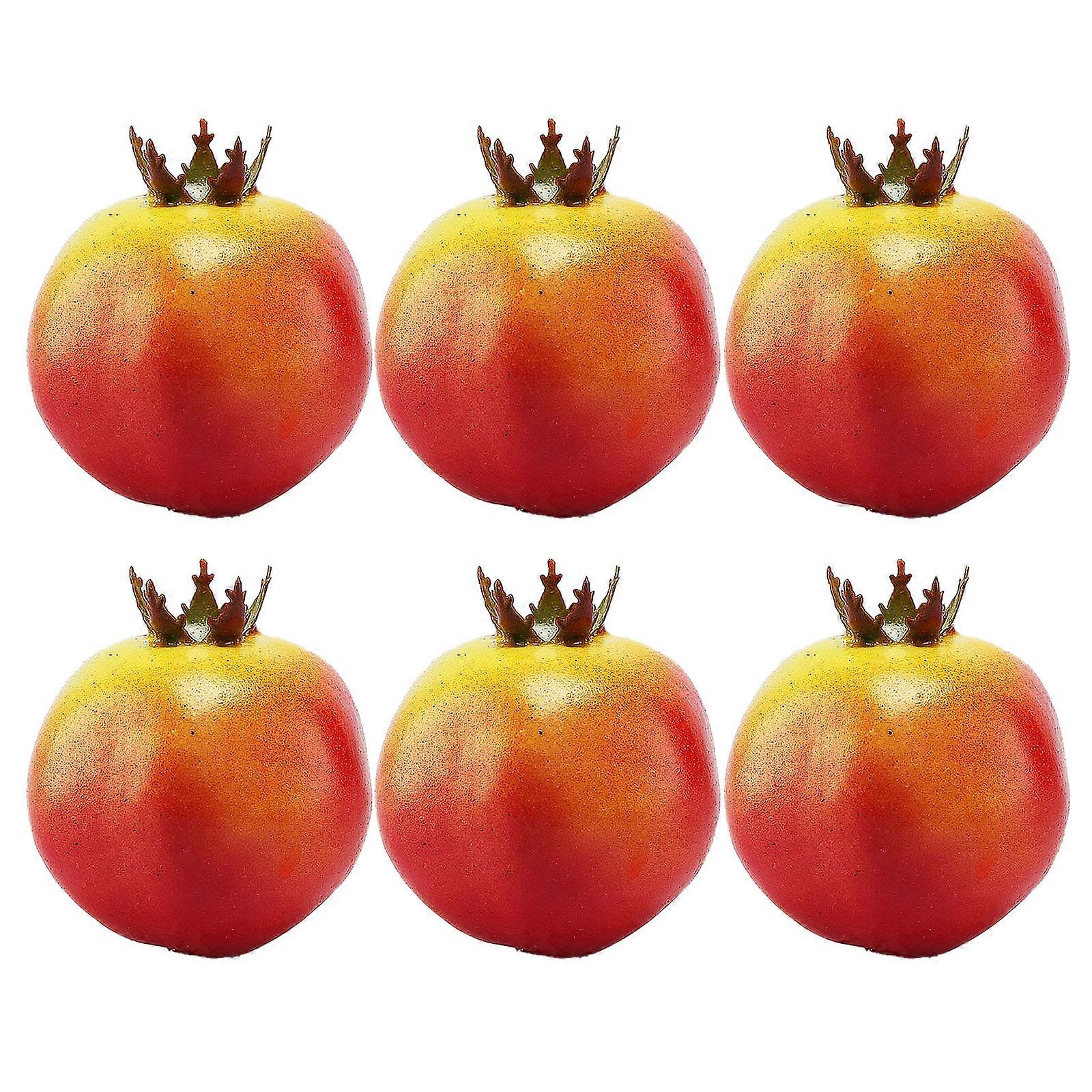 Lifesize Realistic Fruit Set - 6Pcs/Set Fake Fruit  Apples, Pear, Mango, Pomegranate