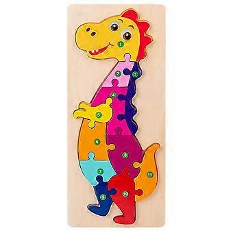 1 set of Tyrannosaurus rex puzzles, exquisite wooden puzzles for children to practice hands-on skills, suitable for kindergartens