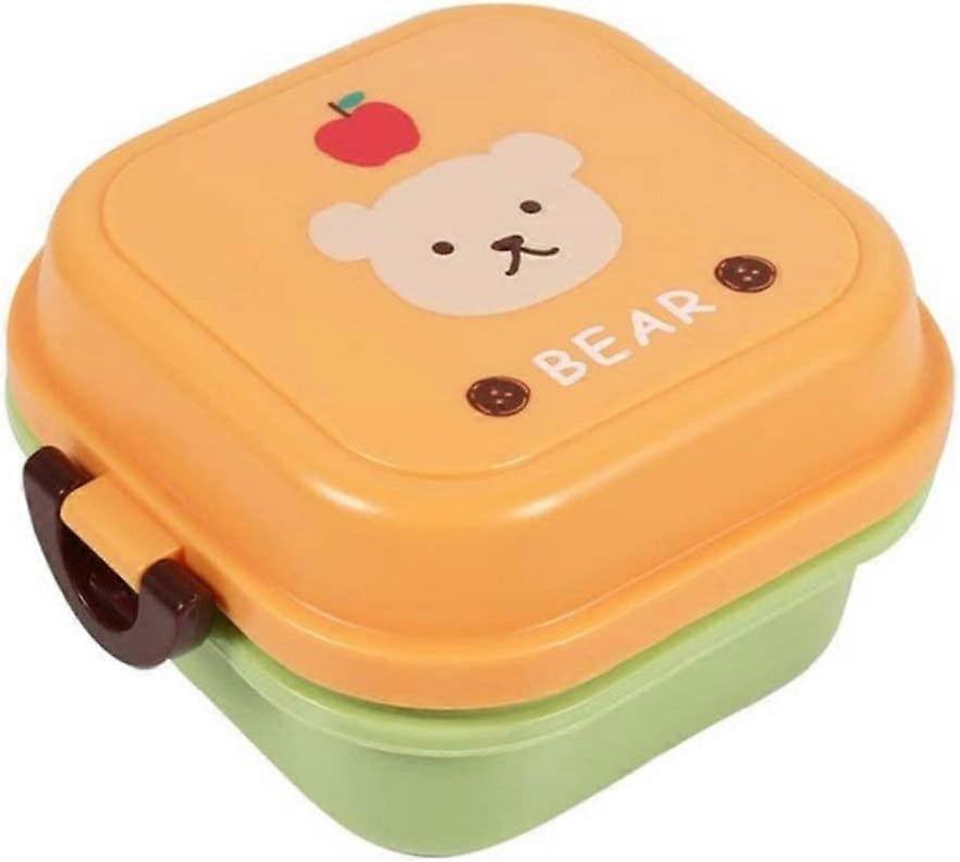 2-Layer Cartoon Lunch Box Portable for Camping School Hiking