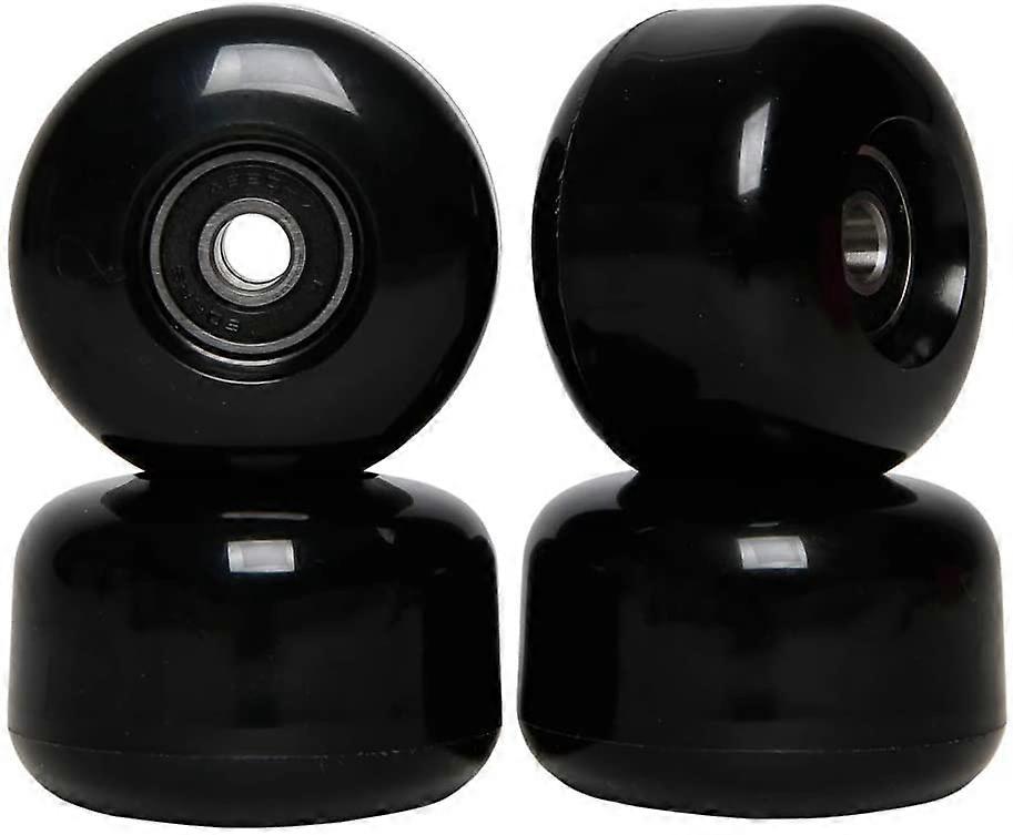 Jeu de roues et de roulements de skateboard 54 mm (lot de 4), noir