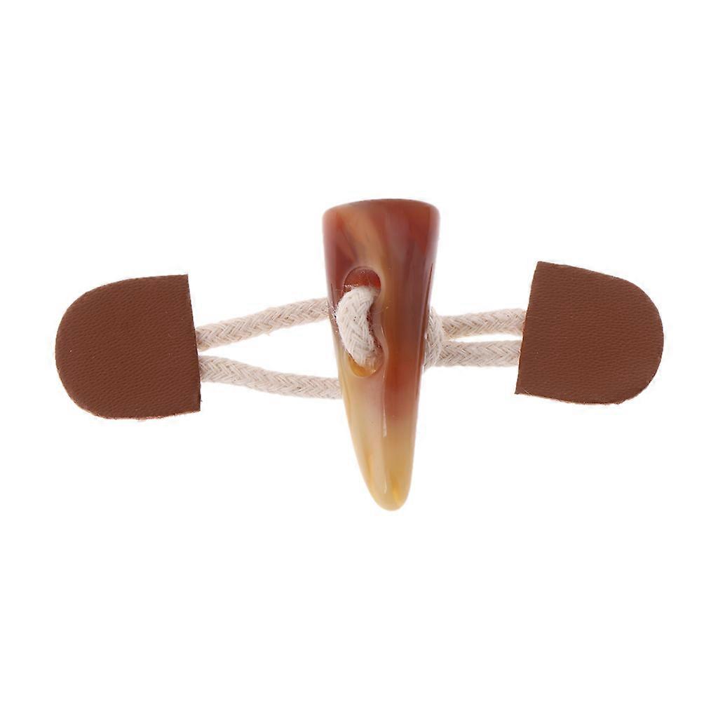 Leather Horn Toggle Closure Buttons Coat for Jacket Duffle Clothes Sewing DIY Ap