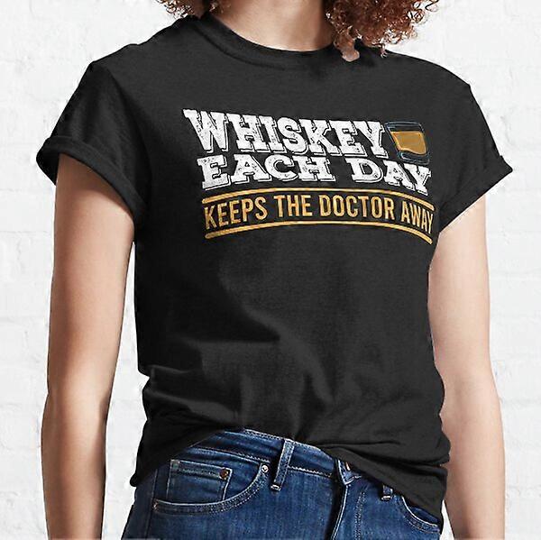 Whisky A Day Śmieszne picie Klasyczna koszulka-RK48529