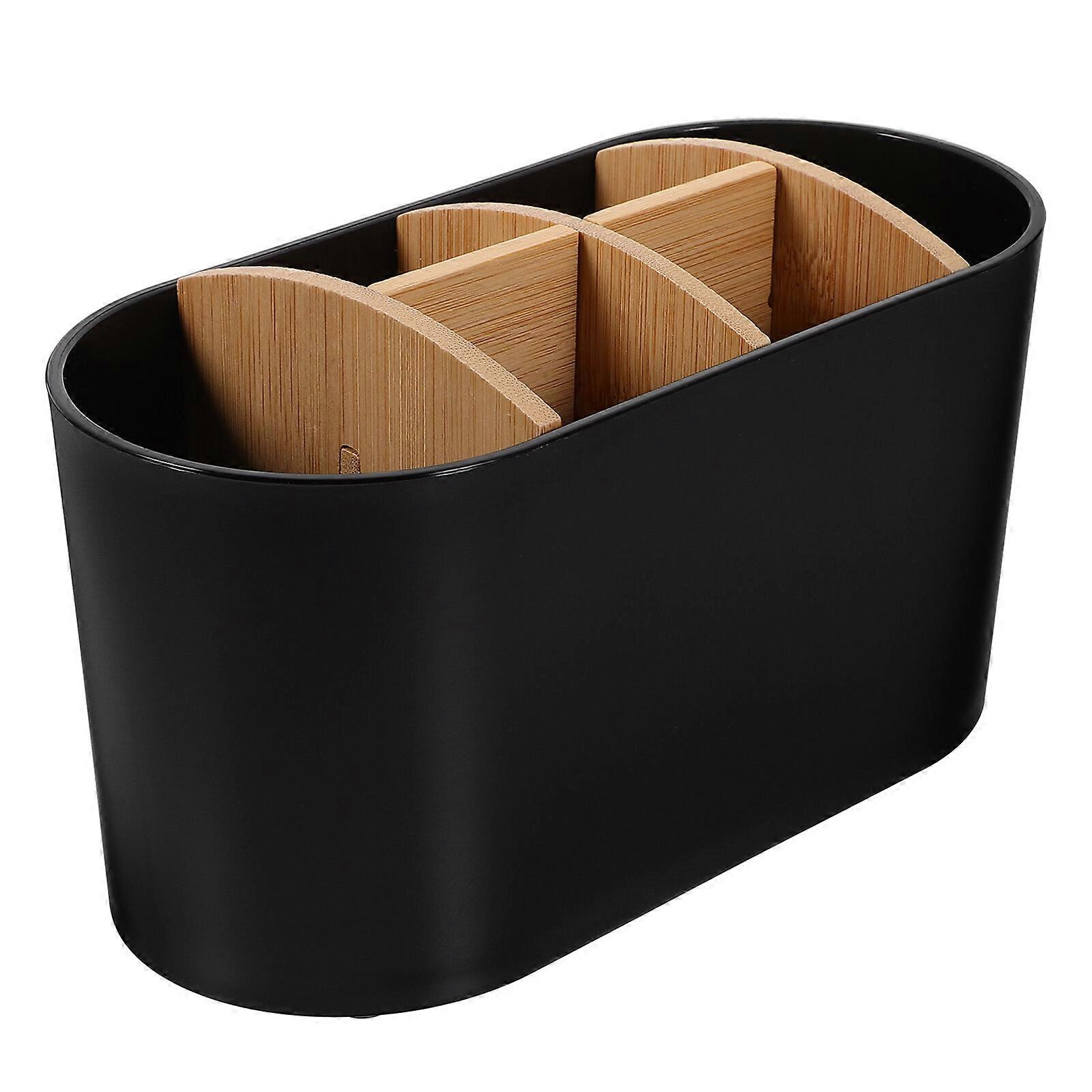 Bamboo Toothbrush Holder Tooth Brushing Holder Detachable Toothpaste Holder