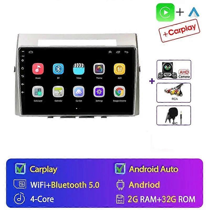 2DIN Car Radio Multimedia Player For Toyota Corolla Verso 2004-2009 4G Carplay Wifi Navigation GPS Android Autoradio Head Unit