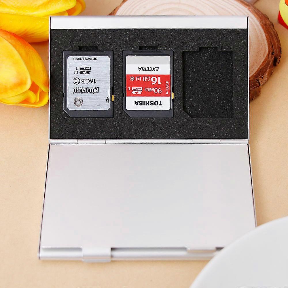 Metal MMC Memory Card Aluminum Storage Box Camera 6 Case for SD MMC TF Memory Card Storage Card Holder Case