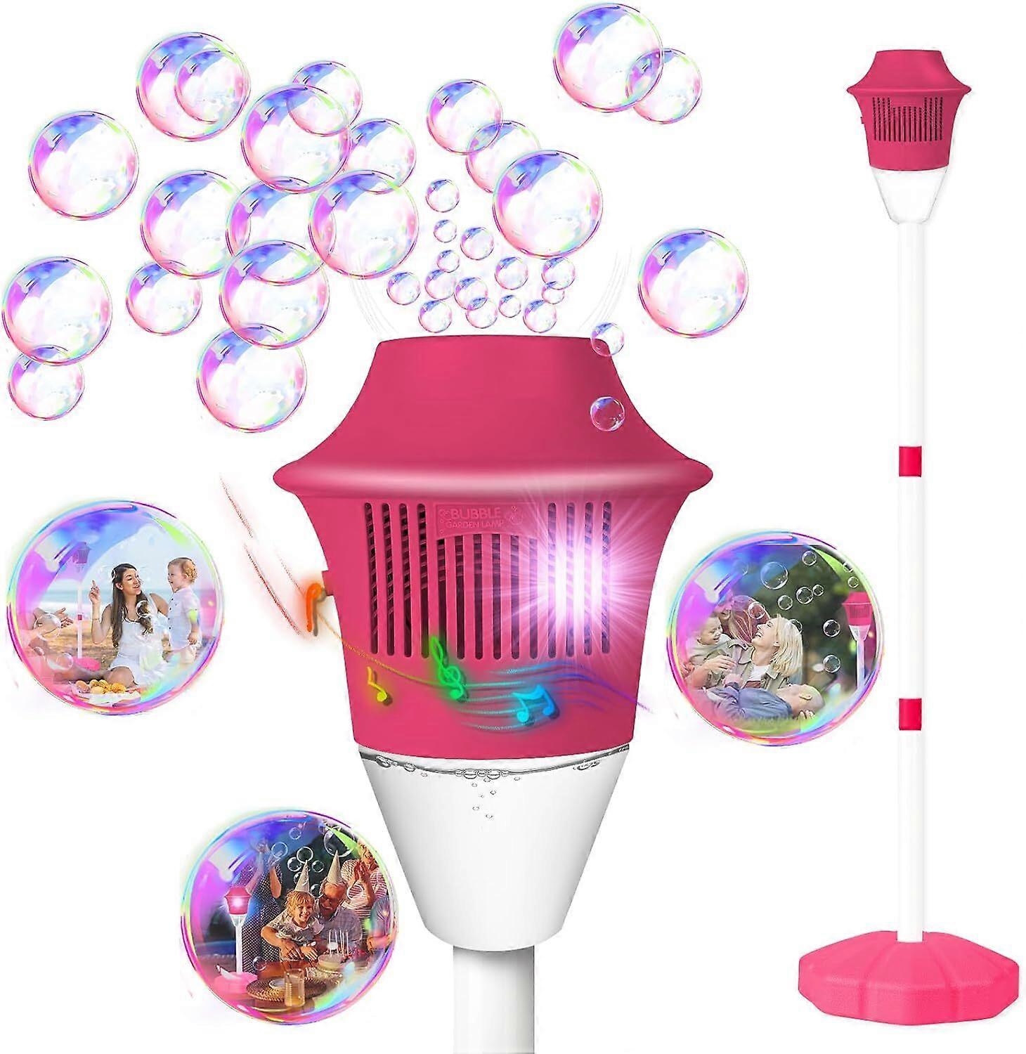 Bubble Machine with Light for Kids, Automatic Height 47" Vertical Bubble Maker