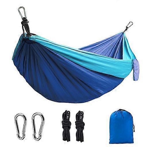 Camping Hammock Double & Single Portable Hammocks with 2 Tree Straps, Lightweight Nylon Parachute Hammocks for Backpacking