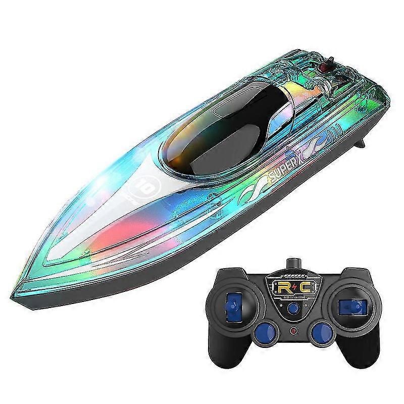 Remote Control Speed Boat , Remote Controlracing Boat With Led Lights Lightsspeed Boat Toy,childer Remote Control Boat,fast Remote Control Boats Toy. 