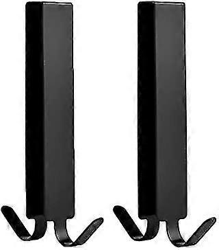 3 Pack Lengthened Shower Door Hooks,Frameless Glass Shower Door Hooks Door Hooks. Double Towel Hooks (Black)