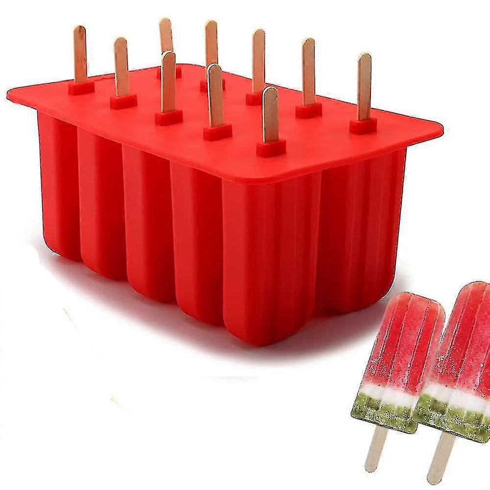 Popsicle Molds 2 X 4 Grids Ice Pop Reusable Ice Cream Mold Dishwasher Safe, Durable Diy Popsicles Tray Holders