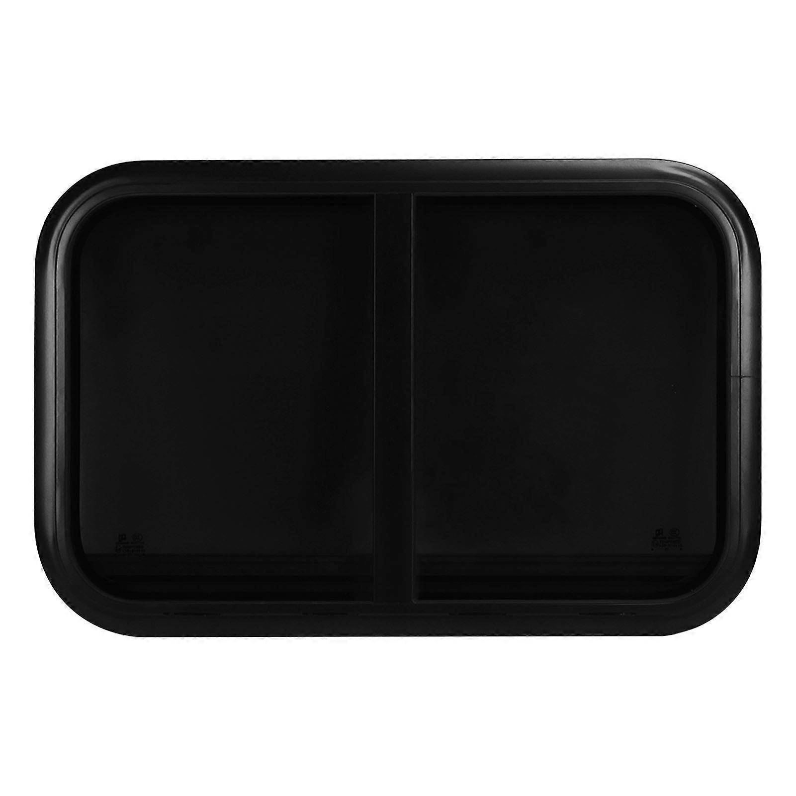 RV Window Rounded Slid Windows 800x500mmm UV Resistant Tempered Glass with Insect Nets for Caravan Camper Trailer 25‑33mm Applicable Wall Thickness 