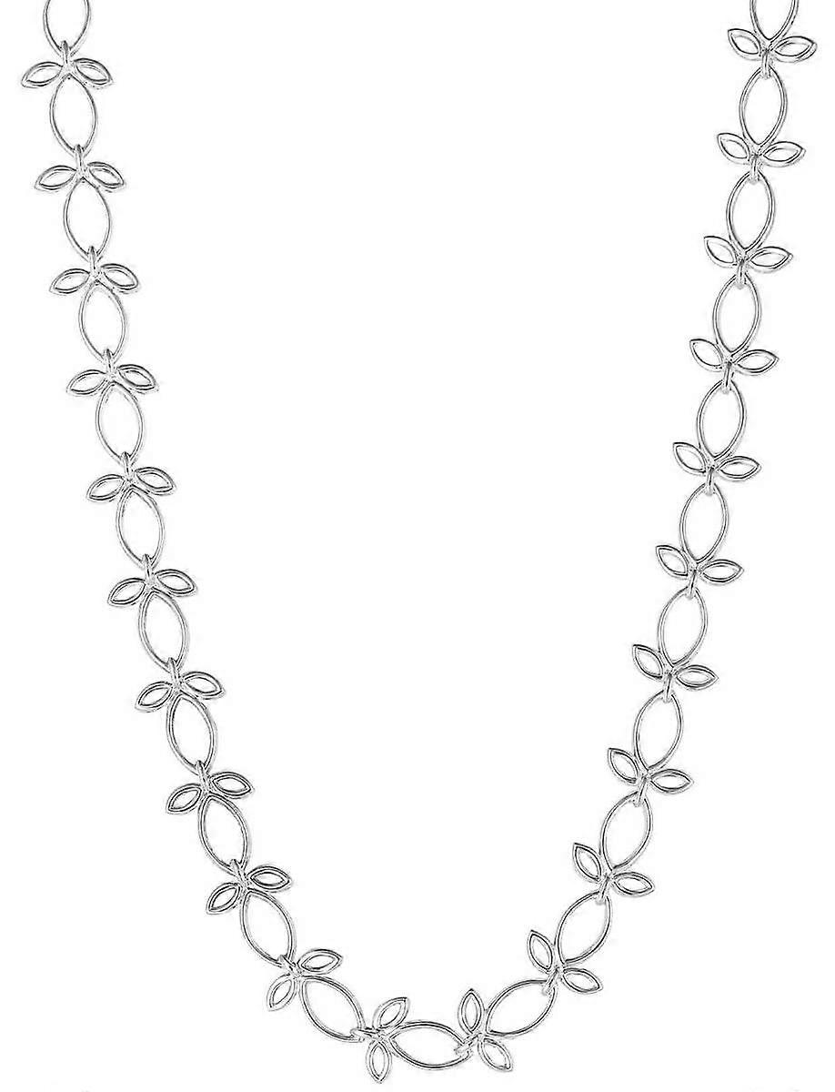 Beginnings Leaf Trio Chain Necklace - Silver