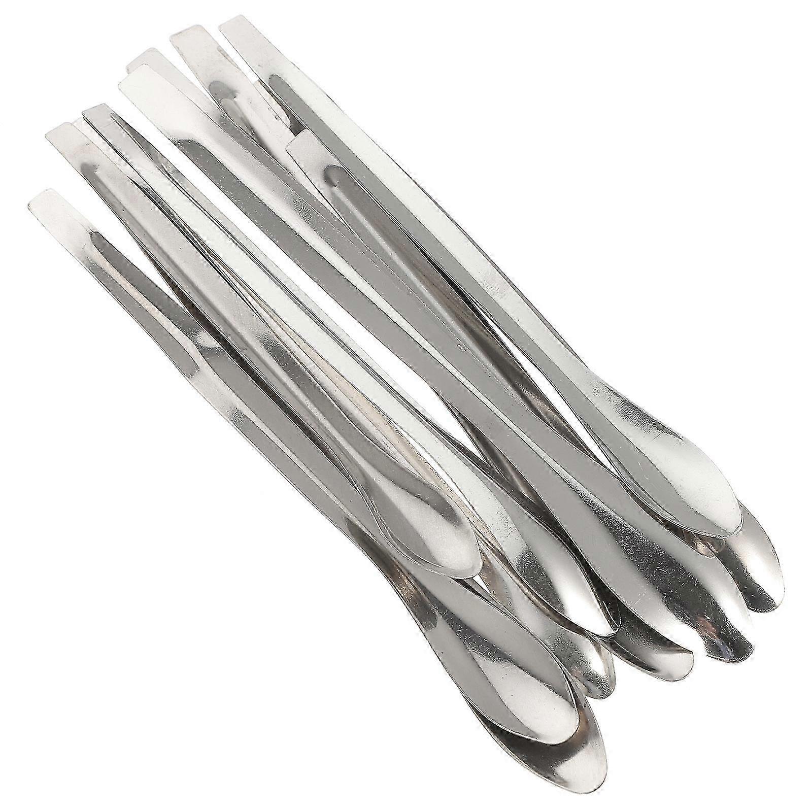12 Pcs Stainless Steel Spoon Lab Spoon Spatula Laboratory Spoon Lab Sampling Lab Spatula Micro Lab Spoon
