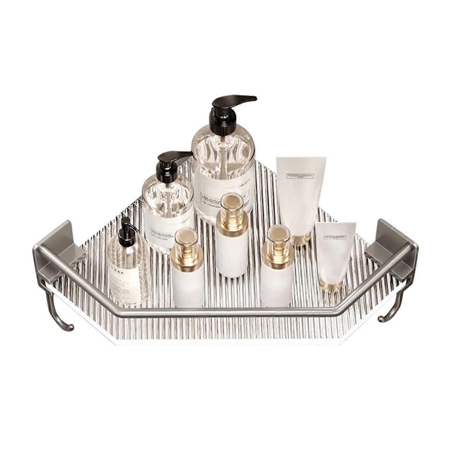 No-Drill Clear Wall Caddy Storage Rack Strong Load-bearing Scratch-Resistant Wall Mount