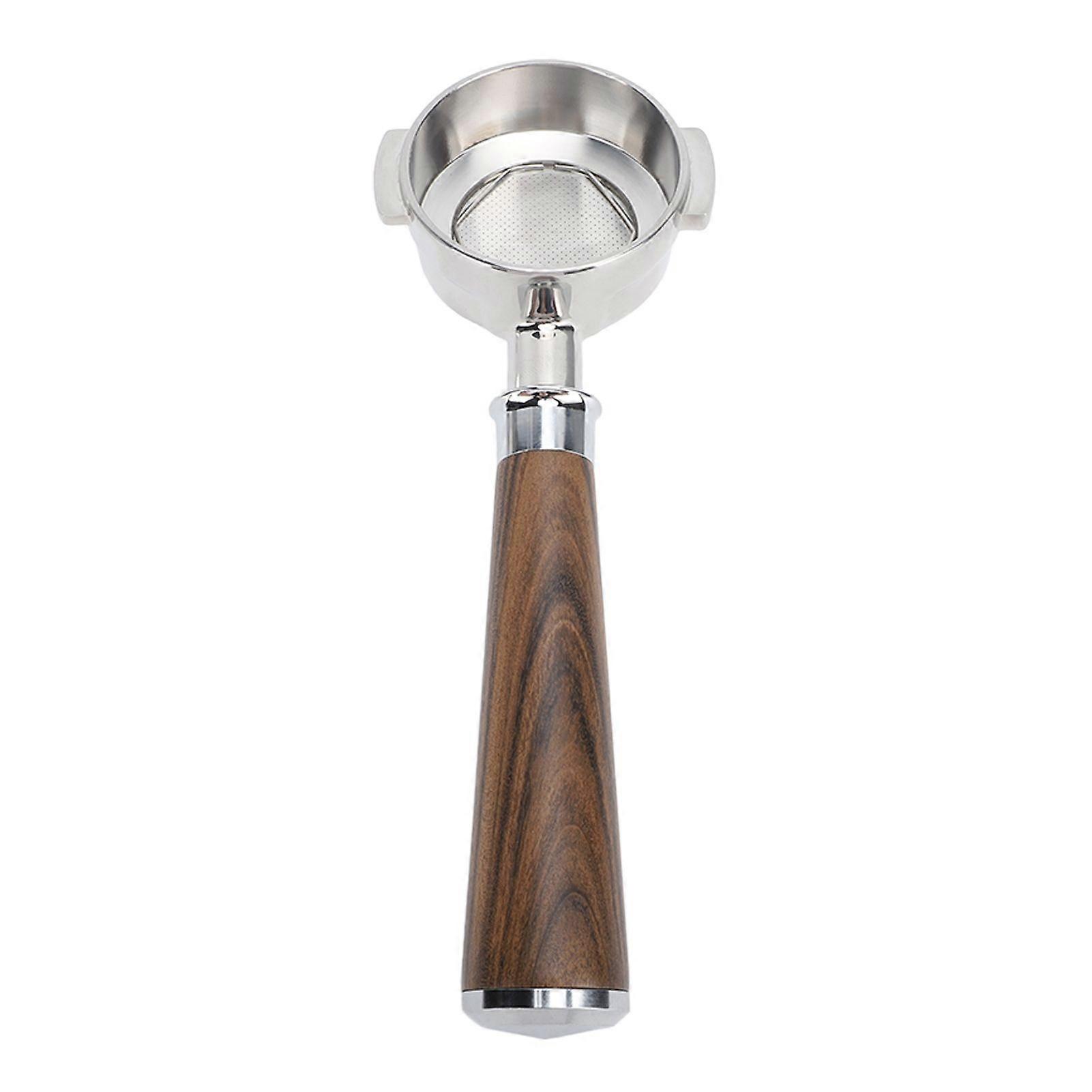 58 مم فلتر قهوة بلا قاع صنبور واحد الفولاذ المقاوم للصدأ القهوة مقبض الخشب الصلب نمط خشب الورد الأسود