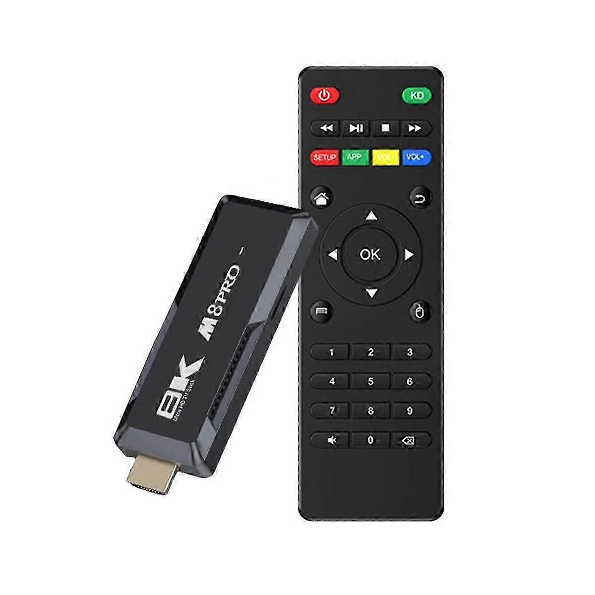 M8 PRO TV Stick 2 جيجابايت 16 جيجابايت أندرويد 12.1 صندوق التلفزيون الذكي AIIwinner H313 2.4G + 5G ثنائي النطاق WIFI Android Me