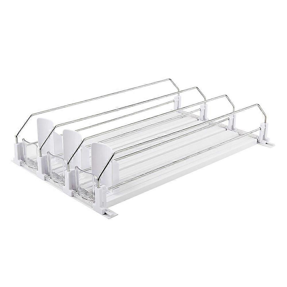 Drink Organizer Soda Can Dispenser with Automatic Pusher Glide Large Capacity Versatile Use Easy to Install Soda Can Organizer