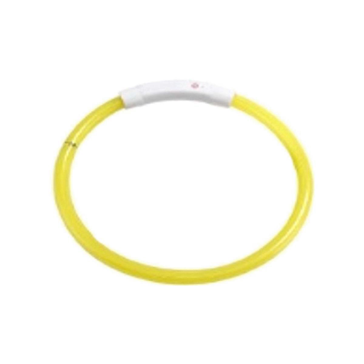 LED Light Dog Collar Detachable Glowing USB Charging Luminous Leash for Pet Dog Products USB Charge Luminous Pet Yellow