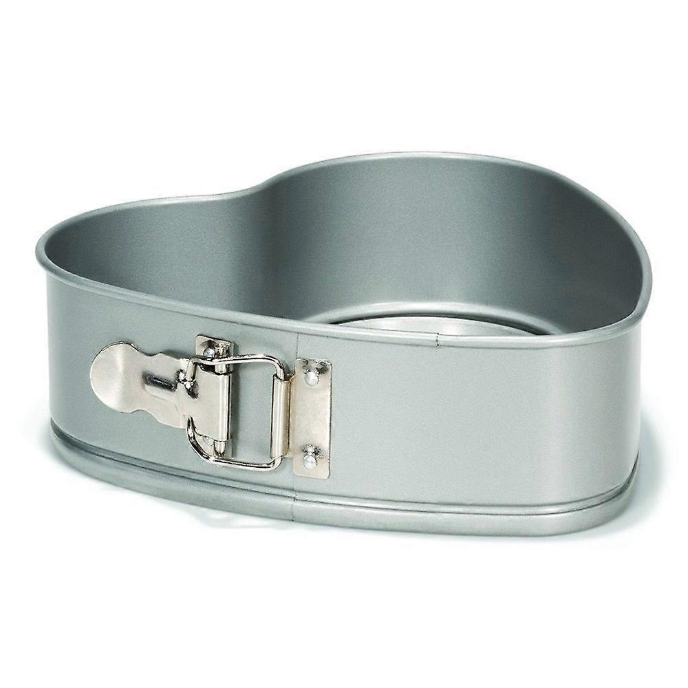Patisse heart cake tin, fastened, 20 cm Silver-top P03691