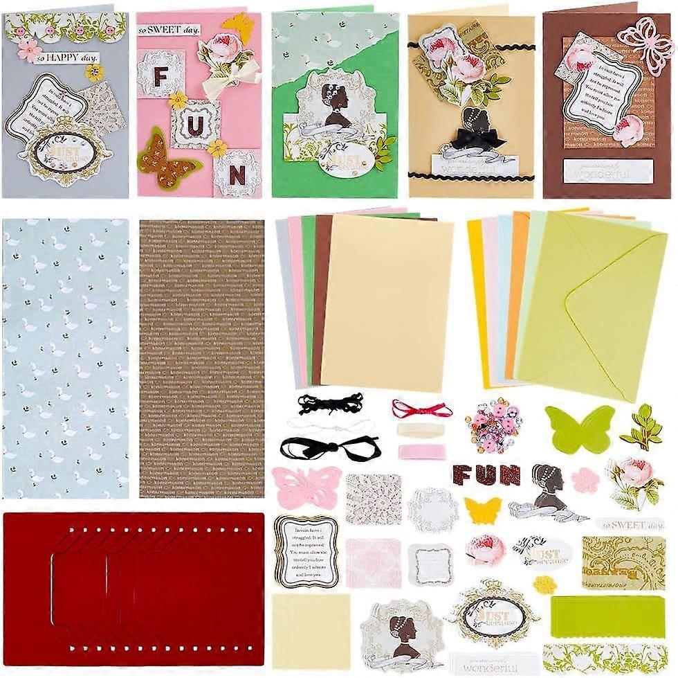 DIY Greeting Card Kit Paper Greeting Card Set Handmade Greeting Card Sets Make Your Own Card Crafts for Thanksgiving Birthday Present Classroom Weddin