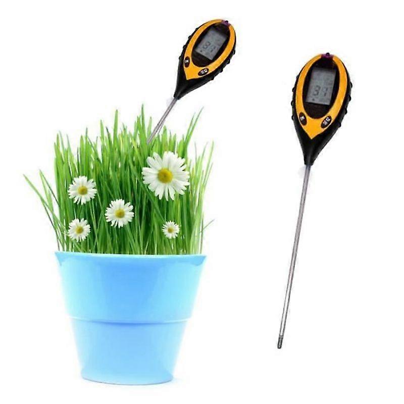 Digital LCD pH Soil Temperature Moisture Meter Sun Tester Garden