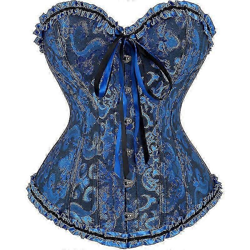 Mimigo Nők Lace Up Back Szexi virágos fűző a nőknek Fehérnemű Bustier Top Plus Méret