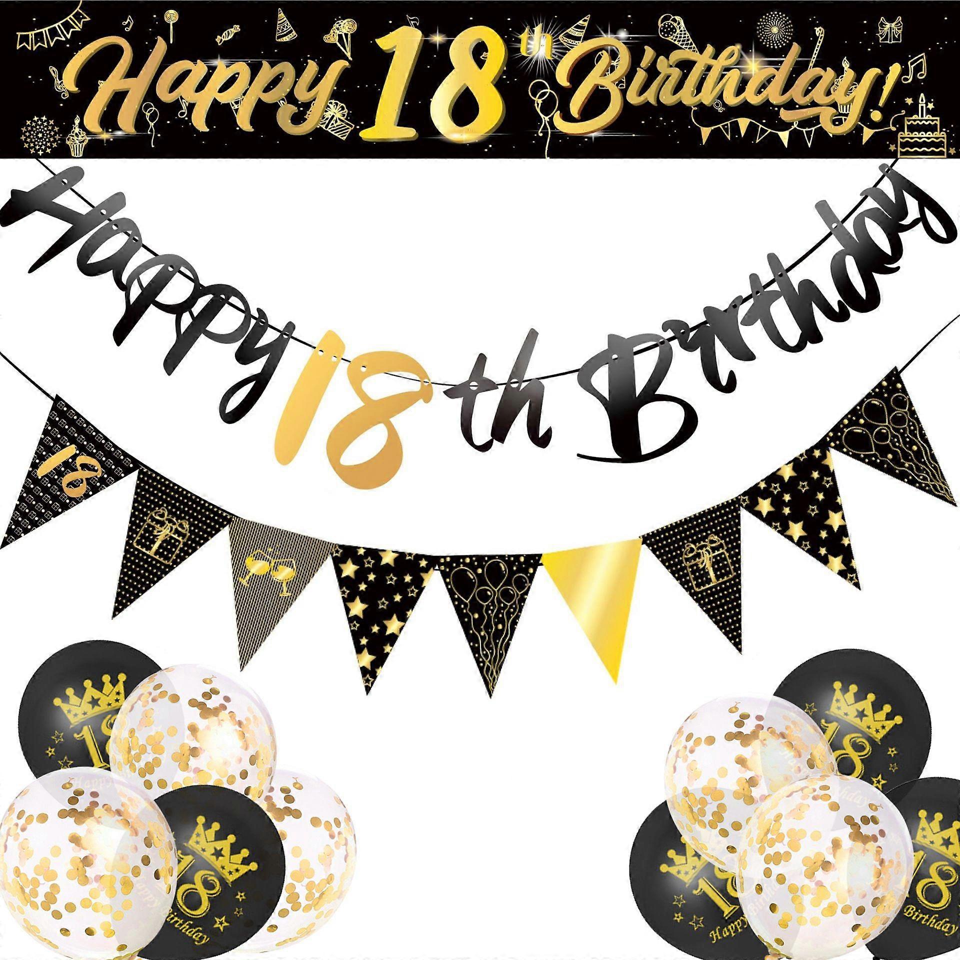 13pcs 18th Birthday Happy Decoration Set