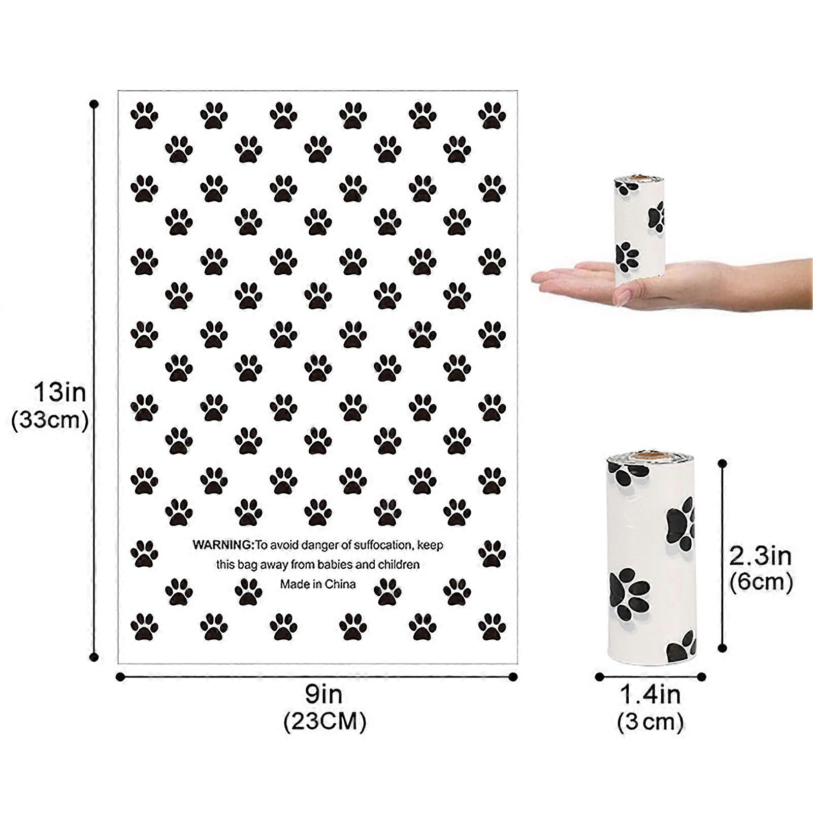 أكياس نفايات أنبوب صديقة للبيئة يمكن التخلص منها قوية ودائمة قدرة كبيرة سهلة المسيل للدموع للمشي في الهواء الطلقنمط خطوة بيضاء
