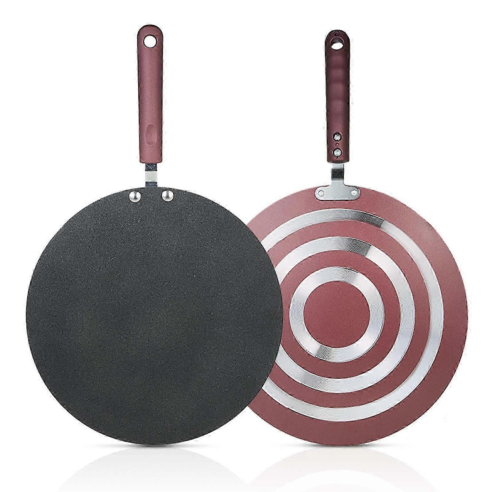 Pancake Pan Crepe Maker Flat Pan Griddle Pan with Spreader & Spatula Crepe Maker Griddle