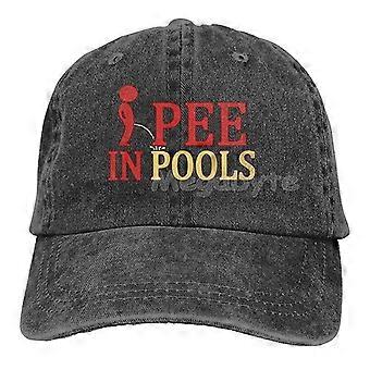 Hut Pee In Pools Cap Joke Hat Herren Mütze Damen Snapback Hut Papa Hut Knochen Trucker Cap One Size grau