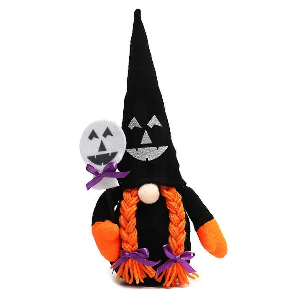 Halloween Gnome Ghost Plush for Doll Handmade Dwarf Scandinavian Tomte Decoratio