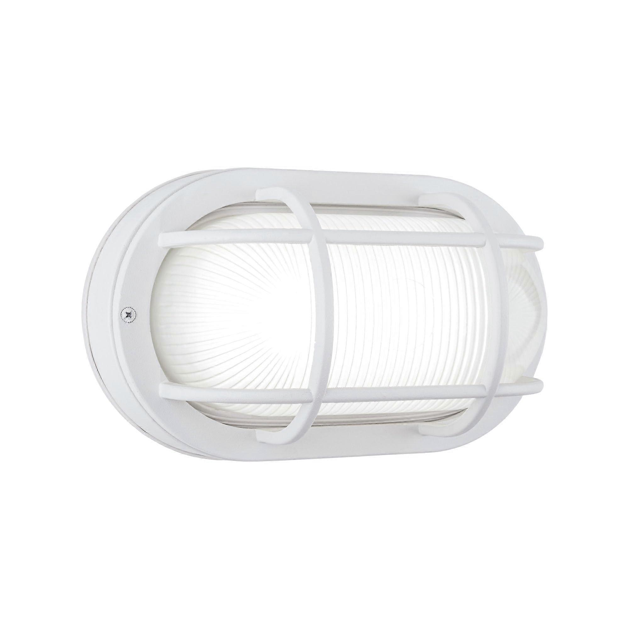 LED Bulkhead Light Fixture with White Finish for Porch Lighting
