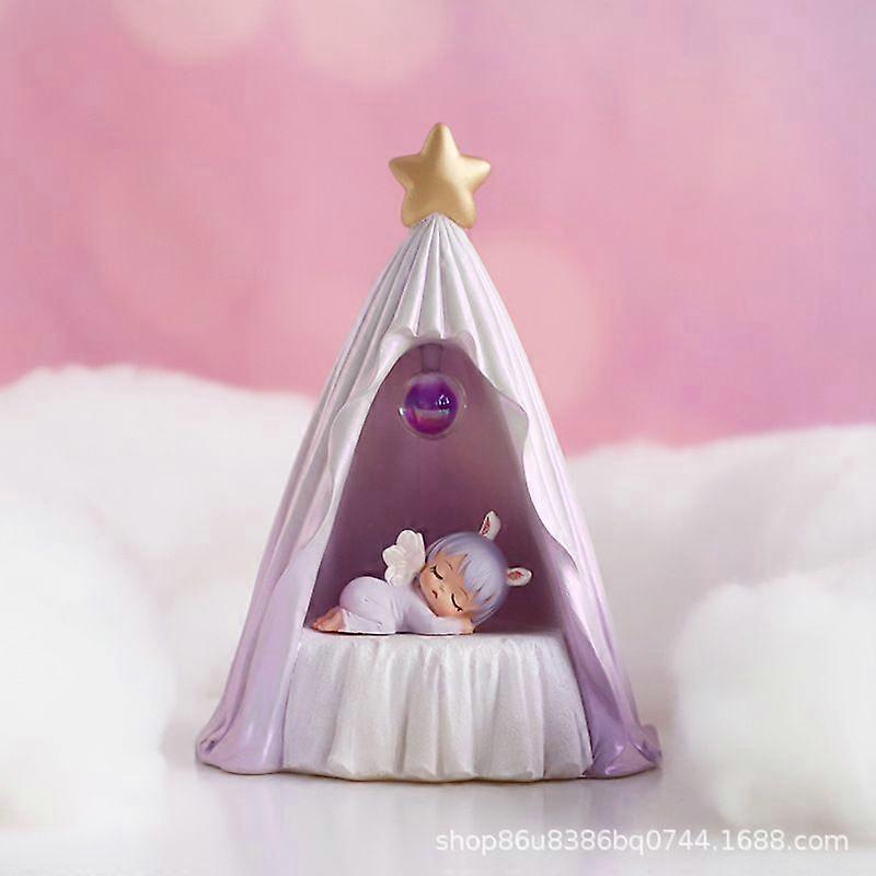 クリエイティブレジンクラフト ホームファンタジー女の子のハートルーム装飾ギフト アニーベビーケーキカーオーナメント