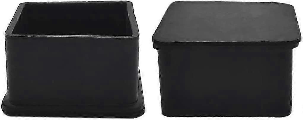 椅子、家具、テーブル用の8パック滑り止めゴムレッグキャップ、5.0 cm(2インチ)、正方形、ブラック