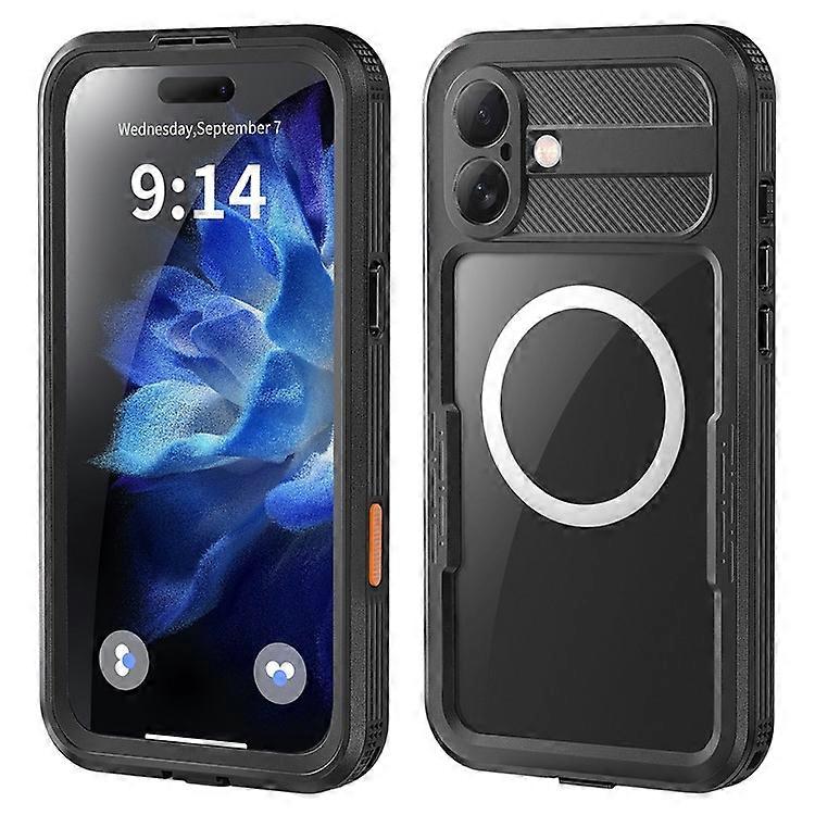 iPhone 16 Plusケースに対応したSHELLBOXは、MagSafeIP68防水クリア電話カバーと互換性があります