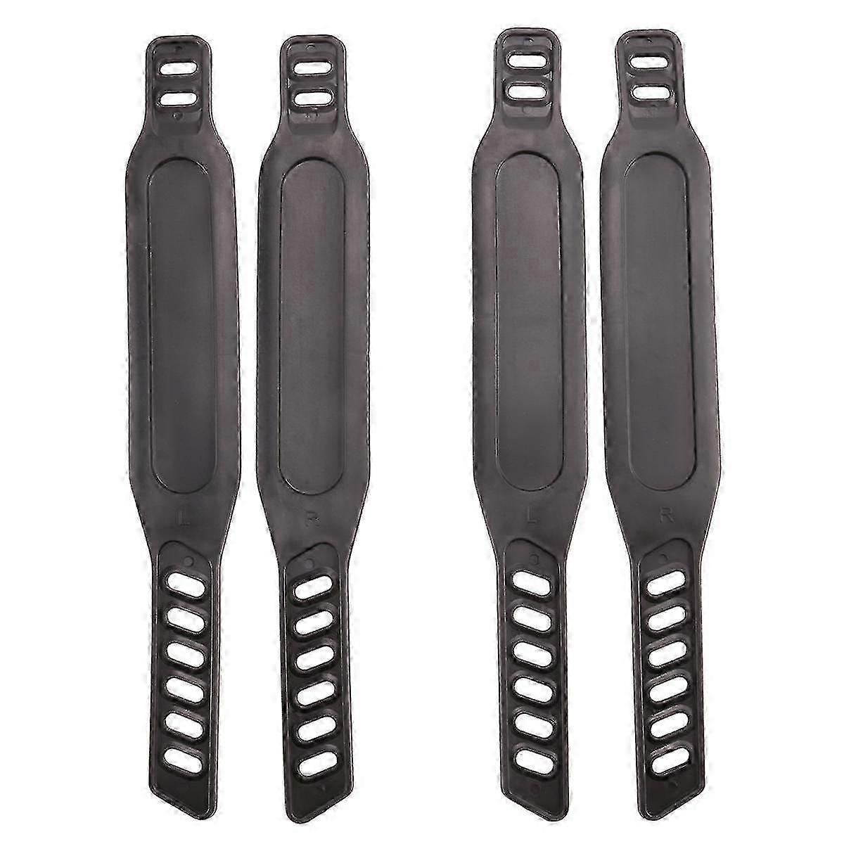 2 Pairs of Adjustable Bike Pedal Straps - Universal for Spinning at Home or Gym
