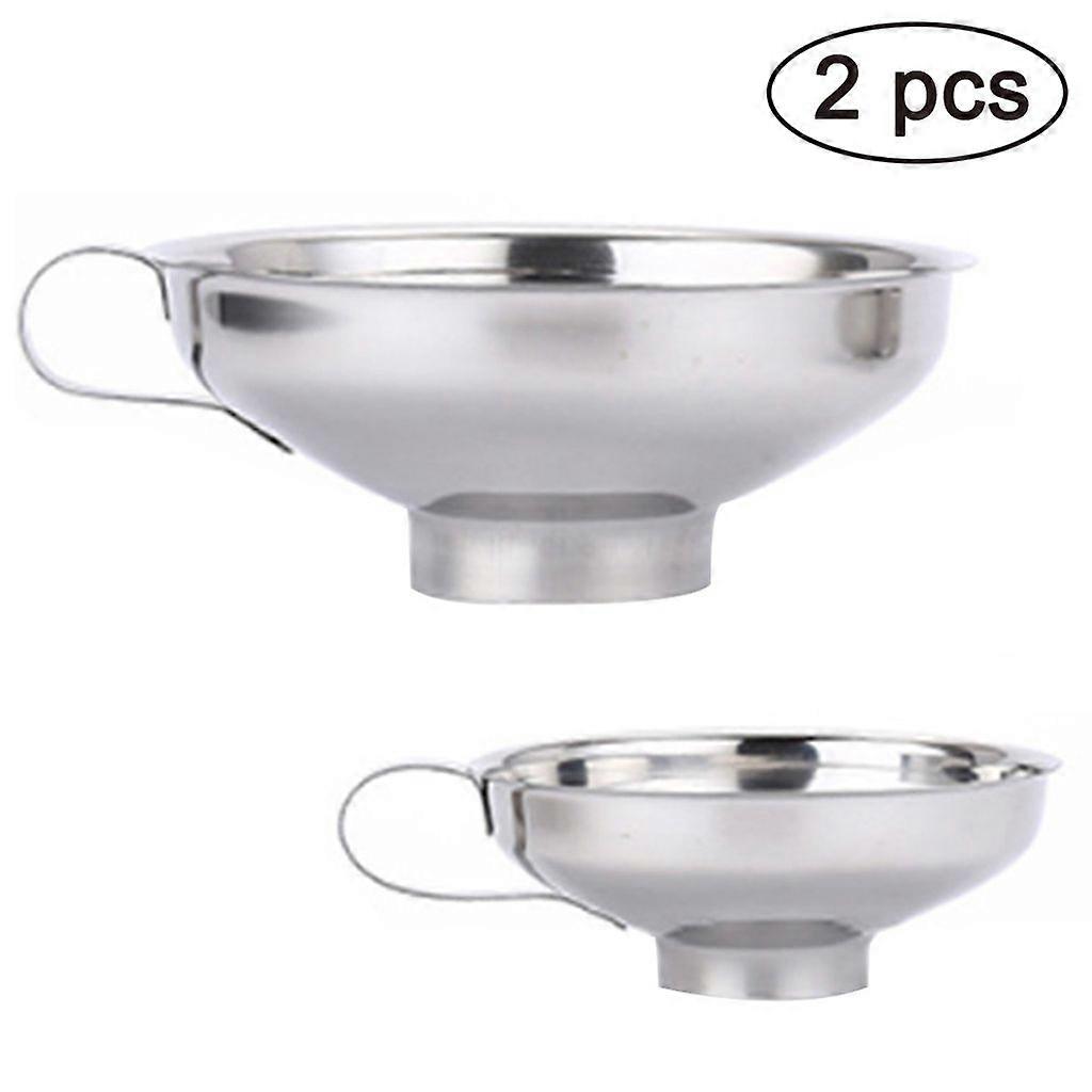 Double Funnel Set for Jars, High-Grade Stainless Steel Ensures Rust Resistance & Durability for Safe & Non-Toxic Pouring into Containers (Set of 2)