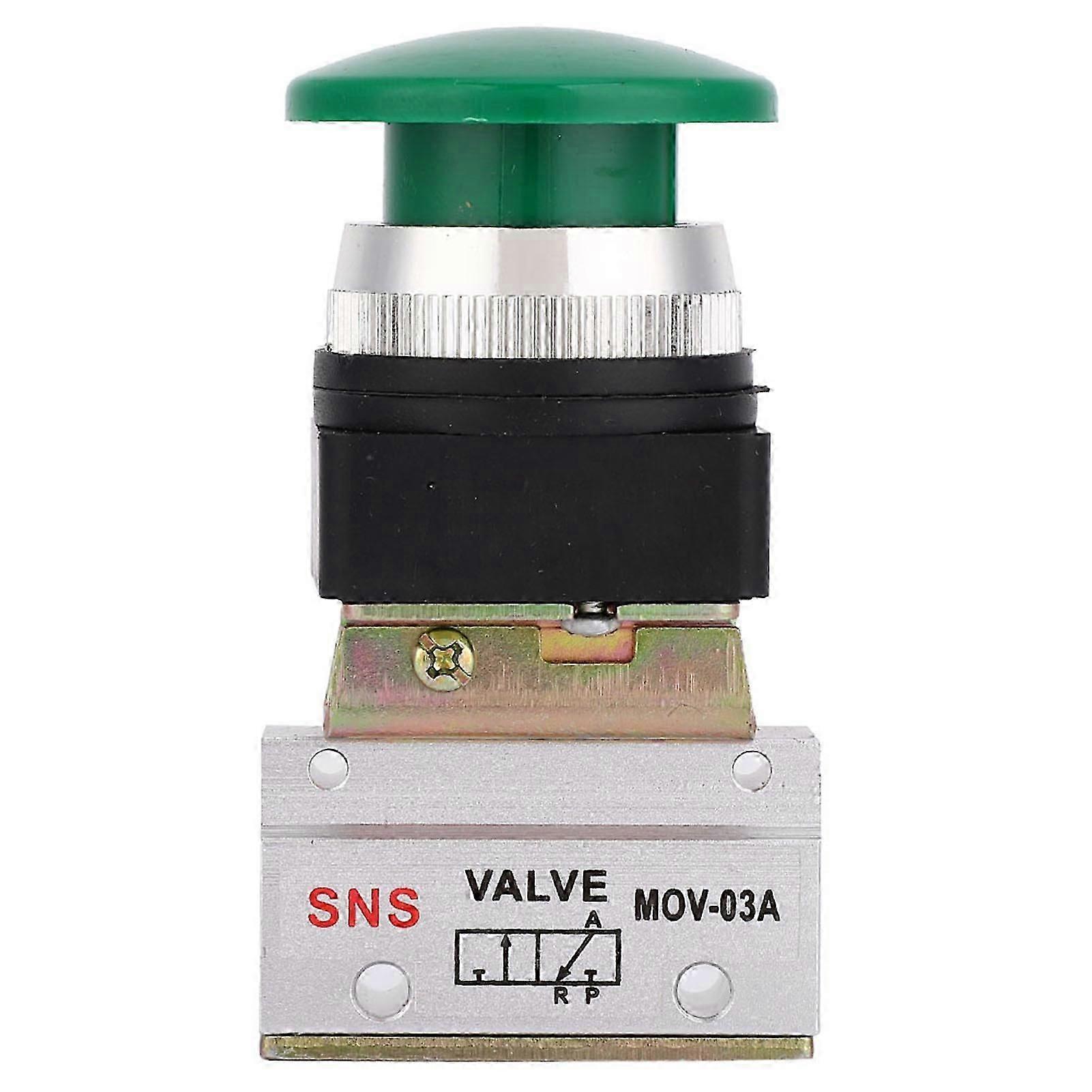 2 Position 3 Way G1/8 Pneumatic Mechanical Valve Push Button Switch MOV-03A