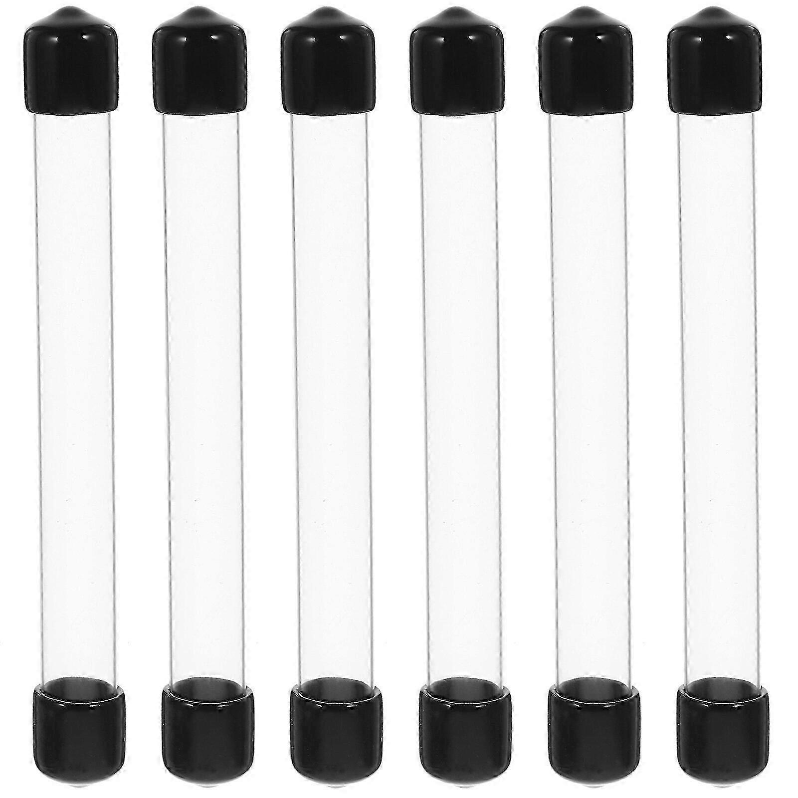 6 pcs Clear Storage Tubes Plastic Storage Tubes Round Storage Tubes Portable Storage Tubes with Lids