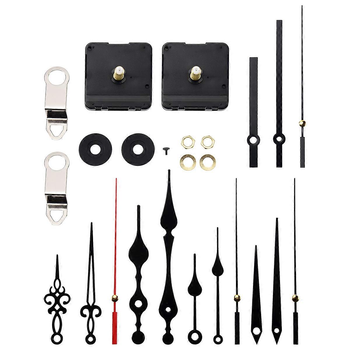 32mm Long Shaft DIY Quartz Clock Movement Mechanism with 5 Different Pairs Hands Wall Clock Repair P