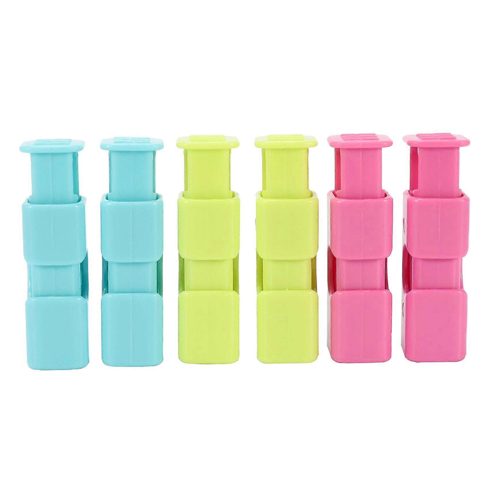 Squeeze Bread Bag Clips, Bag Clips Slip Grip Squeeze & Lock, 6 Pack