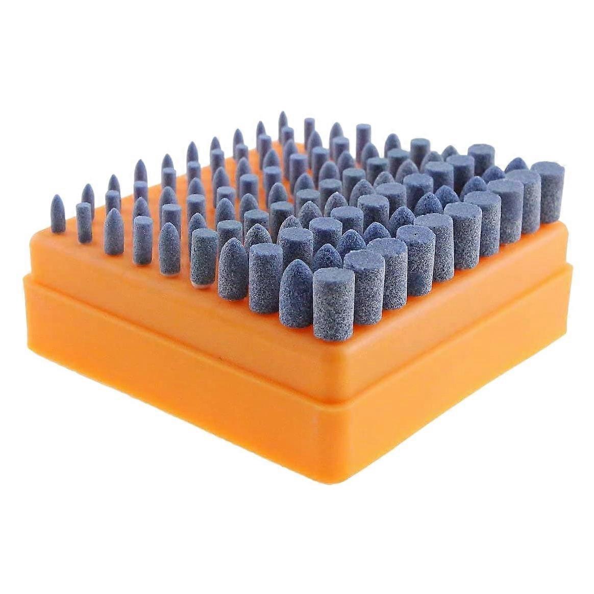 Blue Polishing Grinding Head Abrasive Mounted Stone Drill Bit Set