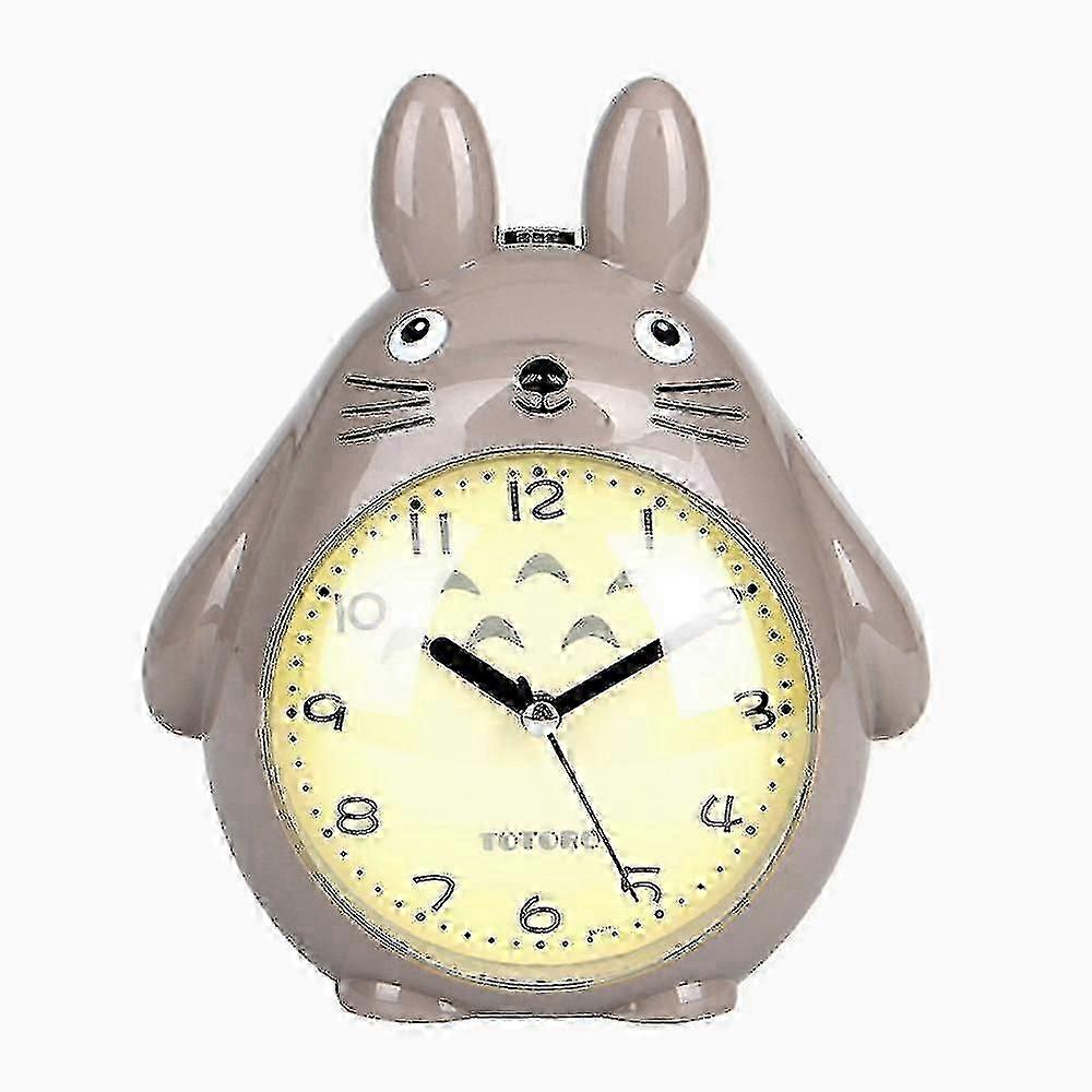 「寝室用のSaytay目覚まし時計、漫画の目覚まし時計、トトロの目覚まし時計、常夜灯、学生の子供の家の装飾、デスクトップ時計(グレー)」