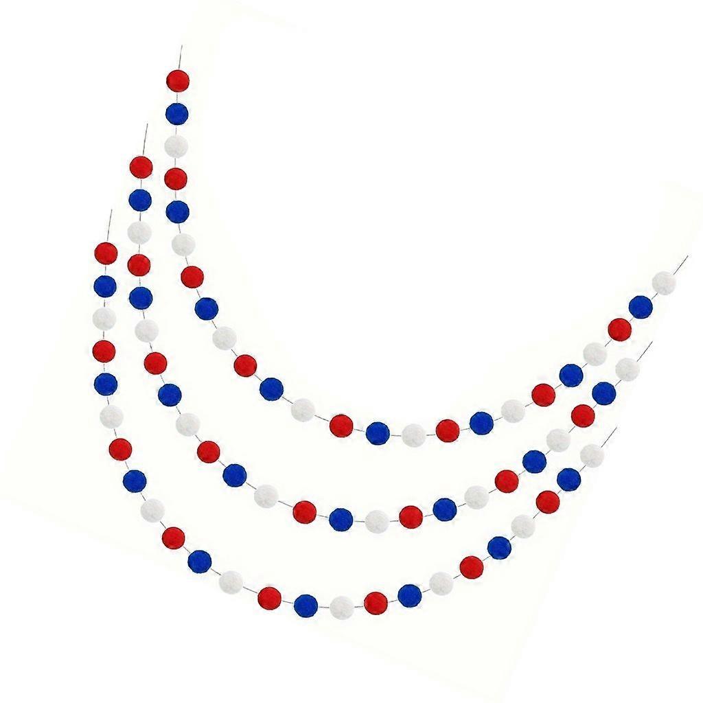 3pcs Independences Day Ball String Holiday Decorations Patriotics Memorials Day