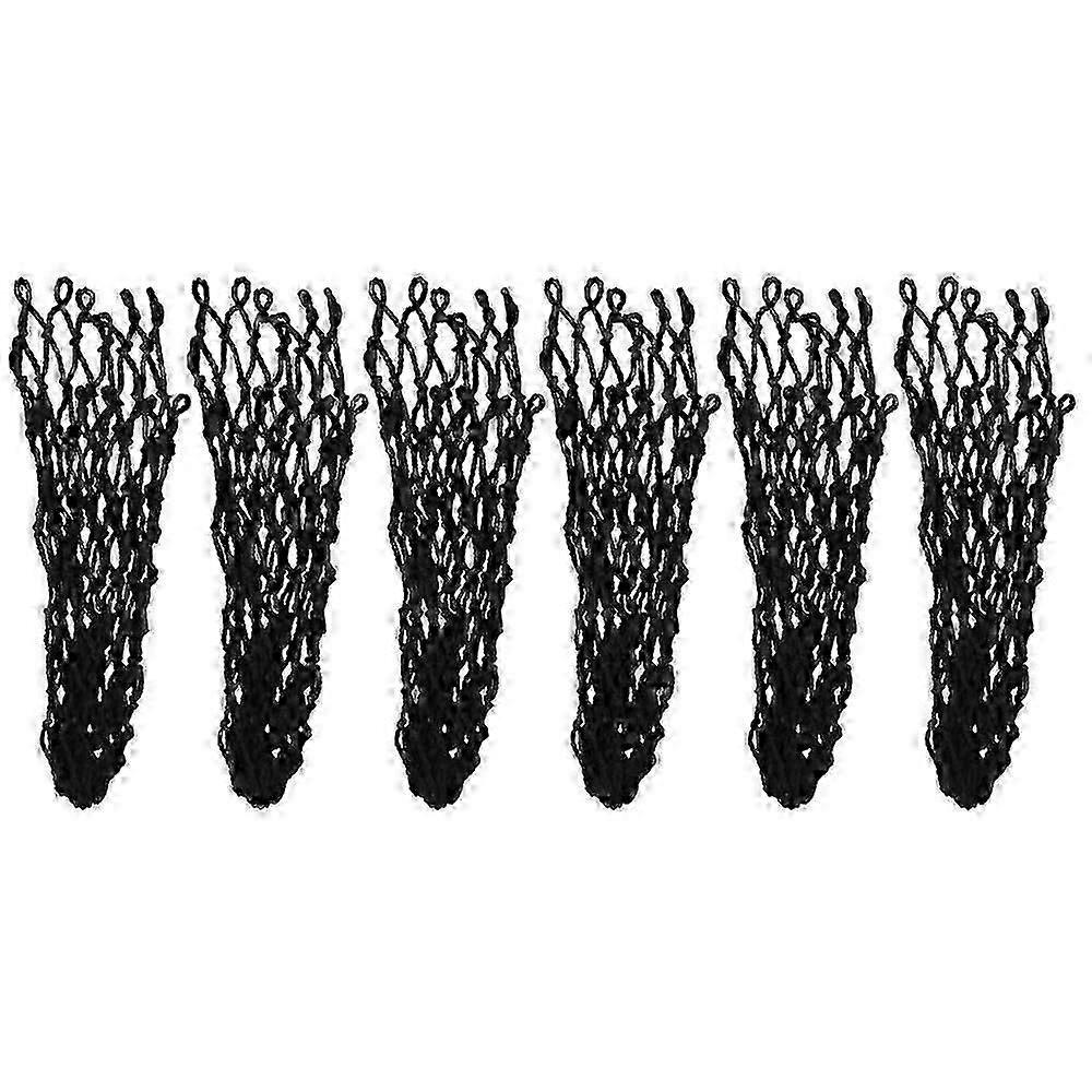 6PCS Billiards Net Hollow Thicker Stronger Out Pool Table Pocket Nets for Billiards Trainning