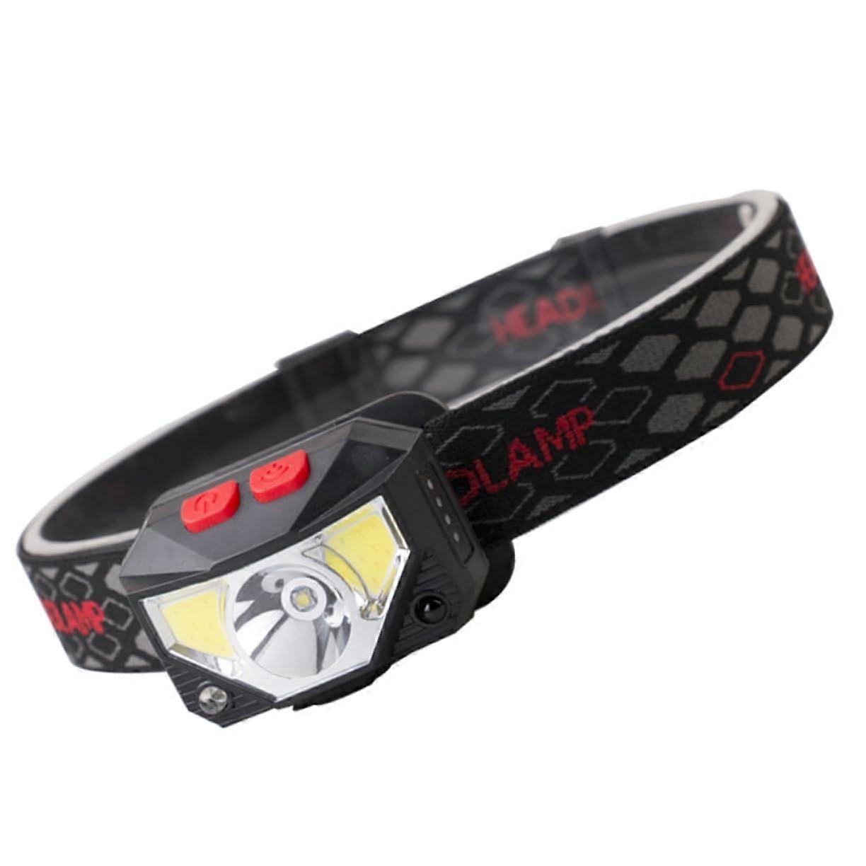 Rechargeable LED Headlamp with Smart Sensor Cob Light for Night Fishing, Running, Camping, and Outdoor Activities